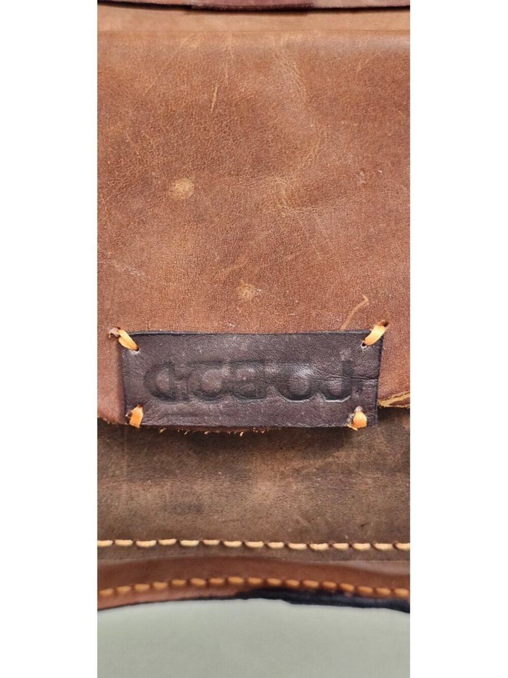 Handmade Genuine Leather Messenger Crossbody Bag Brown Rustic Satchel Unisex - Picture 4 of 16